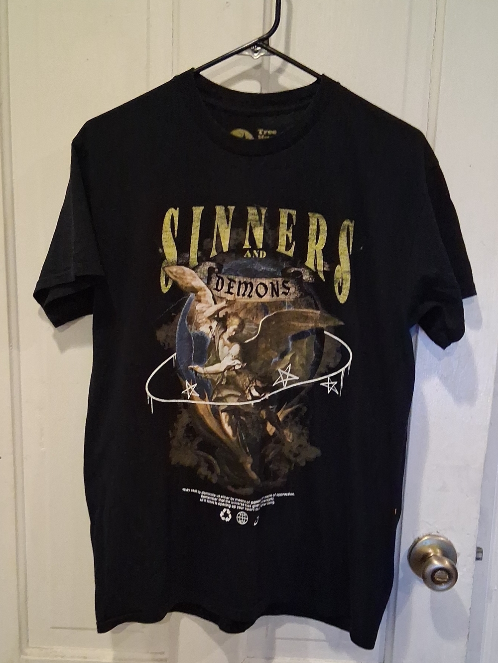 Black Sinners and Demons Graphic Tee - Unbranded
